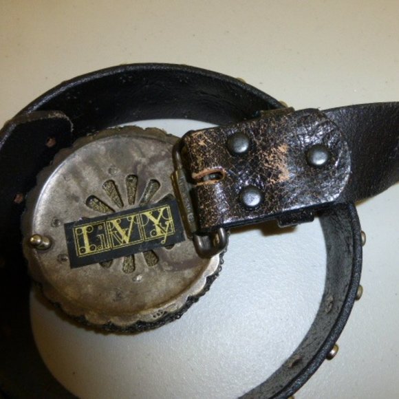 IVY crystal dagger belt rocker leather Italy crystal studded snake silver 32 main image 7